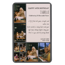 Personalized 50th Birthday Photo Collage Flexible  Magnet