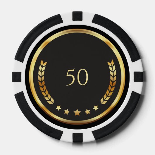 Personalized 50th Birthday Poker Chips (Vorderseite)