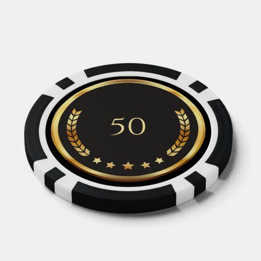 Personalized 50th Birthday Poker Chips (Einzeln)