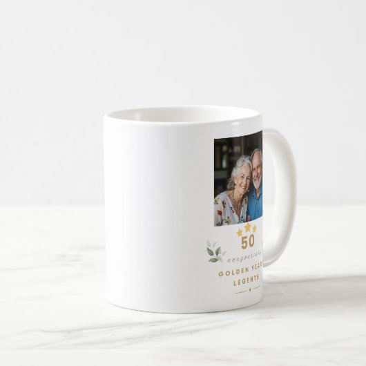 Personalized 50th Wedding Anniversary Mug Kaffeetasse (VorderseiteRechts)