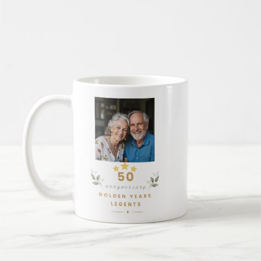 Personalized 50th Wedding Anniversary Mug Kaffeetasse (Links)