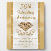 Personalized 56th Wedding Anniversary Gift Ideas Fotoplatte (Vorderseite)