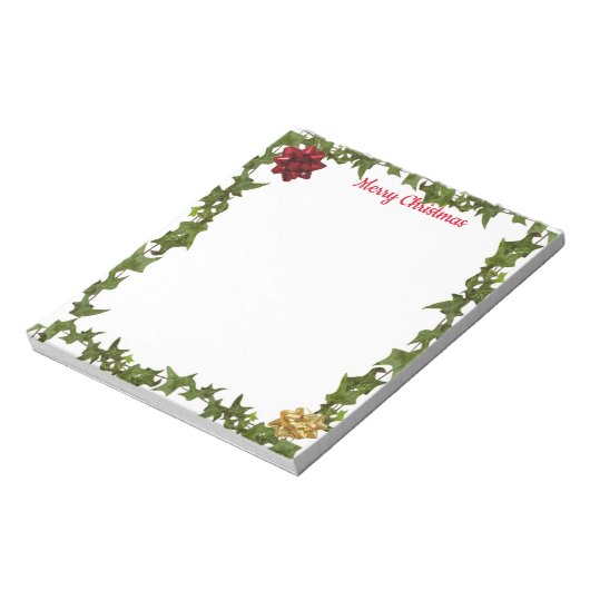 Personalized 5.5 x 6" Christmas Note Pad Notizblock (Rotiert)