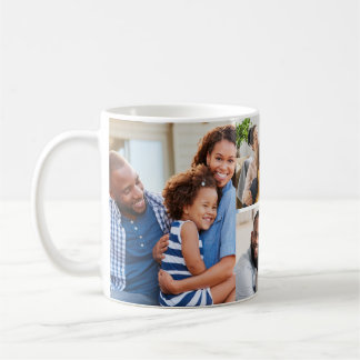 Personalized 5 Photo Family Collage Template Kaffeetasse