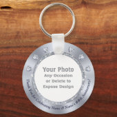Personalized, 60th Anniversary Party Favors,  Schlüsselanhänger (Rückseite)