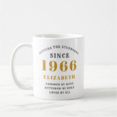 Personalized 60th Birthday 1966 Add Name Elegant Kaffeetasse (Links)