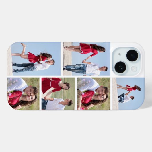 Personalized 6 Photo Collage Case-Mate iPhone Hülle (Rückseite (Horizontal))