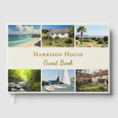 Personalized 6 Photo Home, Rental or Wedding Gästebuch (Vorderseite)