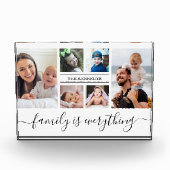 Personalized 6 Picture Collage Quote Family Name  Fotoblock (Vorderseite)