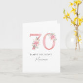 Personalized 70 years old card karte (Gelbe Blume)