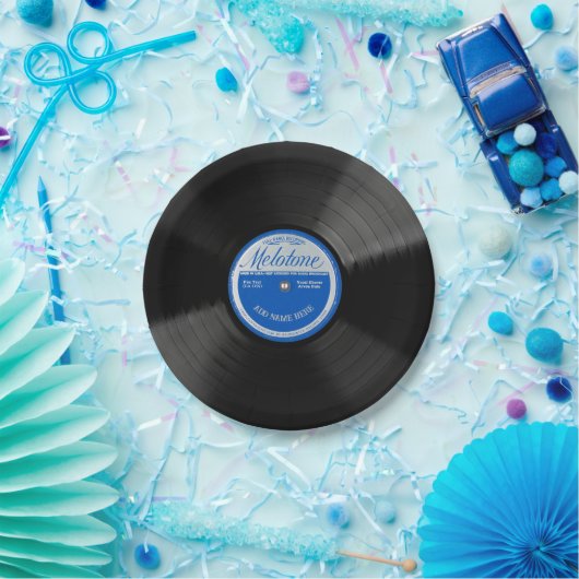 Personalized 78 Vinyl Record Design Paper Plates Pappteller (Party)