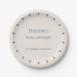 Personalized 7-Inch Passover Seder Appetizer Plate Pappteller
