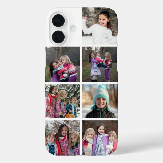 Personalized 7 Photo Collage Case-Mate iPhone Hülle (Rückseite)
