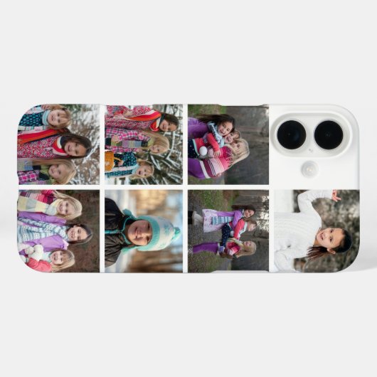 Personalized 7 Photo Collage Case-Mate iPhone Hülle (Rückseite (Horizontal))