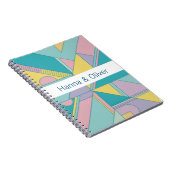Personalized 80s Memphis Style Geometric Notebook Notizblock (Rechte Seite)