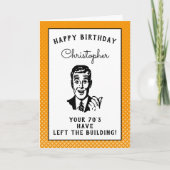 Personalized 80th Birthday Over The Hill Funny Karte (Vorderseite)