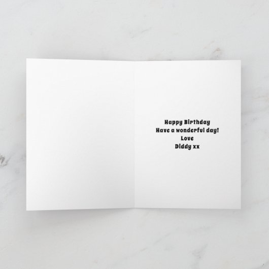 Personalized 80th Birthday Over The Hill Funny Karte (Innenseite)