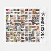 Personalized 81 Photo Collage White Fleecedecke (Vorderseite (Horizontal))
