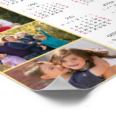 Personalized 8 Family Photo Collage 2026 Calendar Poster (Ecke)