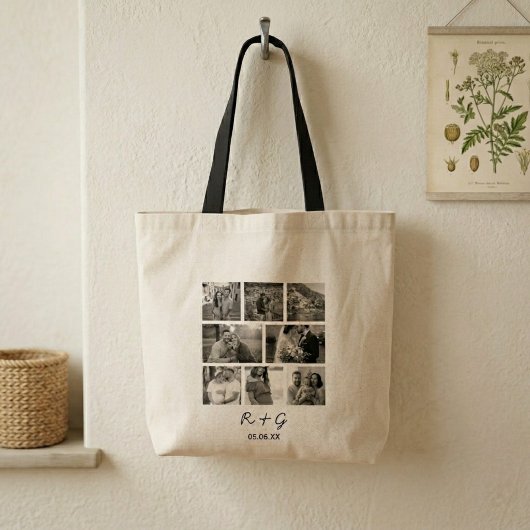 Personalized 8 Photo Collage Tote Bag Tragetasche