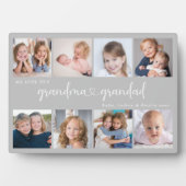 Personalized 8 Photo Grandparents We Love you Fotoplatte (Vorderseite)