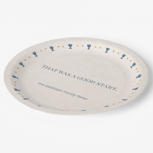 Personalized 9" Passover Seder Dinner Plate in Set Pappteller (Schrägansicht)