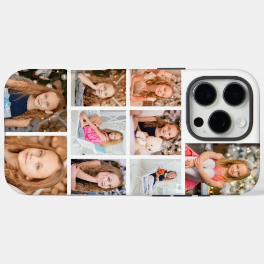 Personalized 9 Photo Collage Case-Mate iPhone Hülle (Rückseite (Horizontal))