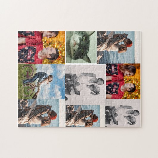 Personalized 9 Photo Collage Puzzle (Horizontal)