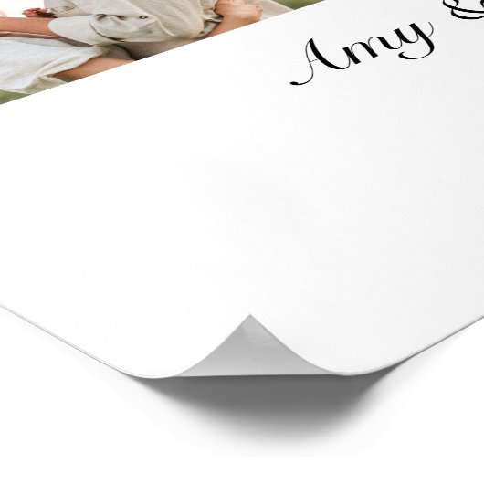 Personalized 9 Photo Couples Collage Poster (Ecke)