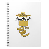  Personalized 9th Birthday King Crown Design Notizblock (Vorderseite)