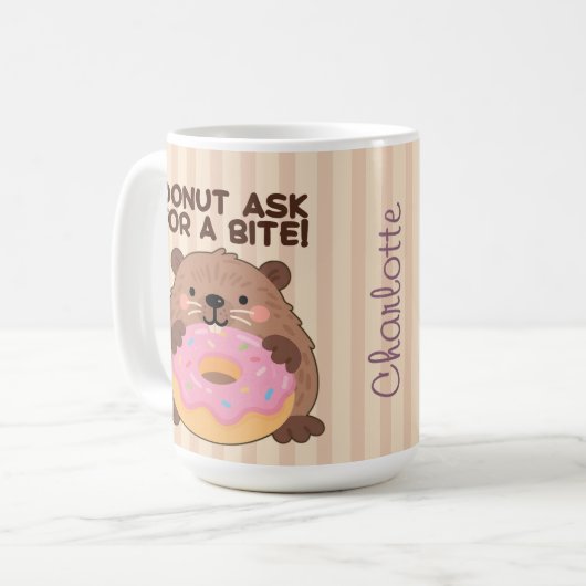 Personalized A fun play on words Castor & Dona Kaffeetasse (Vorderseite Links)