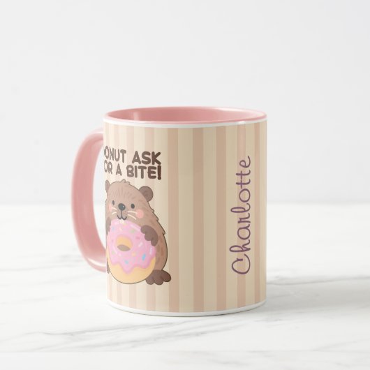 Personalized A fun play on words Castor & Dona Tasse (Vorderseite Links)