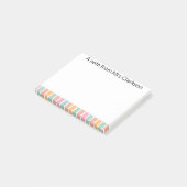 Personalized "A Note From Your Teacher" Sticky Post-it Klebezettel (angewinkelt)