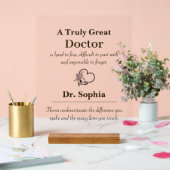 Personalized A Truly Great Doctor Appreciation  Acrylschild (Hochzeit)