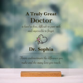 Personalized A Truly Great Doctor Appreciation  Acrylschild (Neutral)
