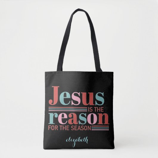 Personalized Abstract Blue & Teal Lines White Dots Tasche (Vorderseite)