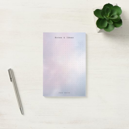 Personalized abstract pastel aesthetic dot Grid  Post-it Klebezettel (Büro)