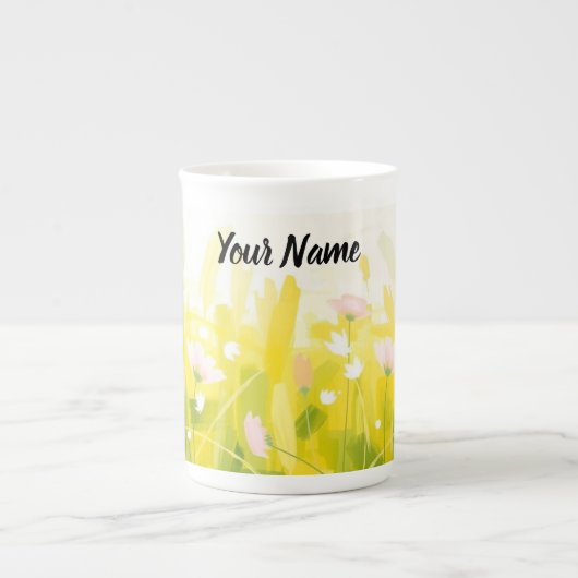 Personalized Abstract Spring Meadow Porzellantasse (Vorderseite)