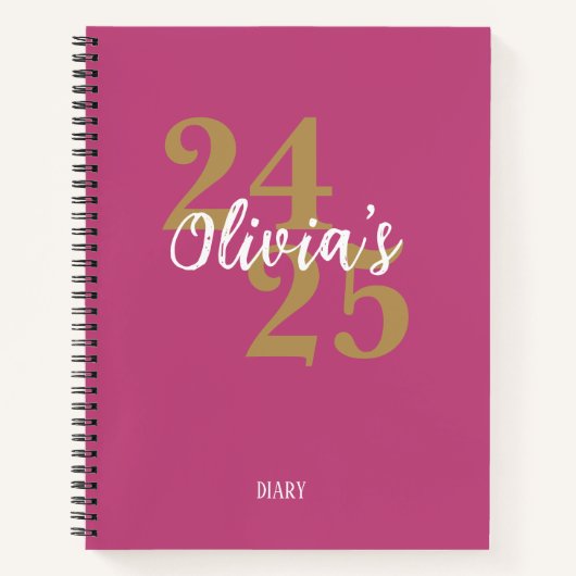 Personalized Academic Diary 2024-2025 Notizblock (Vorderseite)