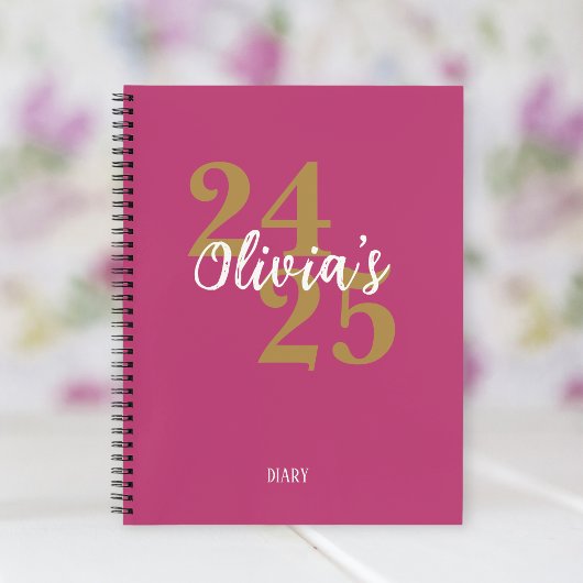 Personalized Academic Diary 2024-2025 Notizblock