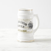 Personalized Accordion player beer stein mug Bierglas (VorderseiteRechts)