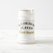 Personalized Accordion player beer stein mug Bierglas (Mittel)