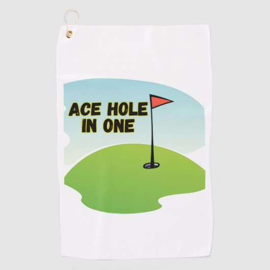  Personalized Ace Hole in One Golfhandtuch (Vorderseite)