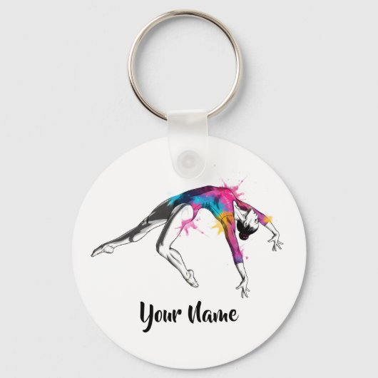 Personalized Acrobatic Art Gift - Keychain Schlüsselanhänger (Vorderseite)