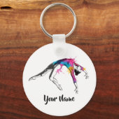 Personalized Acrobatic Art Gift - Keychain Schlüsselanhänger (Rückseite)