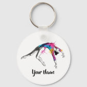 Personalized Acrobatic Art Gift - Keychain Schlüsselanhänger (Rückseite)