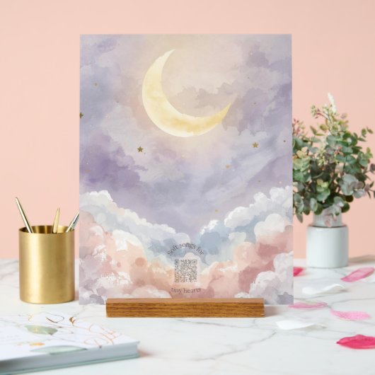 Personalized Acrylic Nursery Sign | Pastel Moon Acrylschild (Hochzeit)