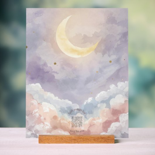 Personalized Acrylic Nursery Sign | Pastel Moon Acrylschild (Neutral)
