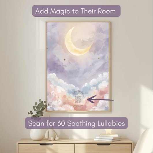 Personalized Acrylic Nursery Sign | Pastel Moon Acrylschild