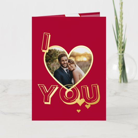 Personalized Add Your Photo Valentine's Day Card (Vorderseite)